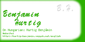 benjamin hurtig business card