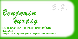 benjamin hurtig business card
